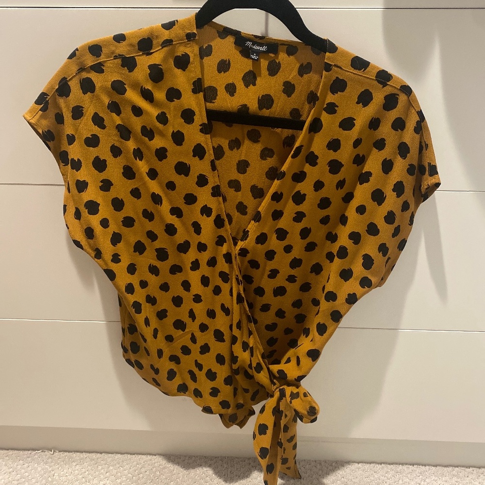 Madewell dot blouse